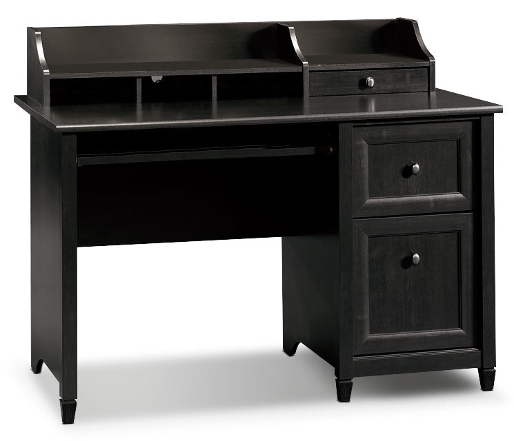 Edge Water Desk - Estate Black - Contemporary style Desk in Black Wood