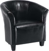 Ethan Faux Leather Accent Chair - Black