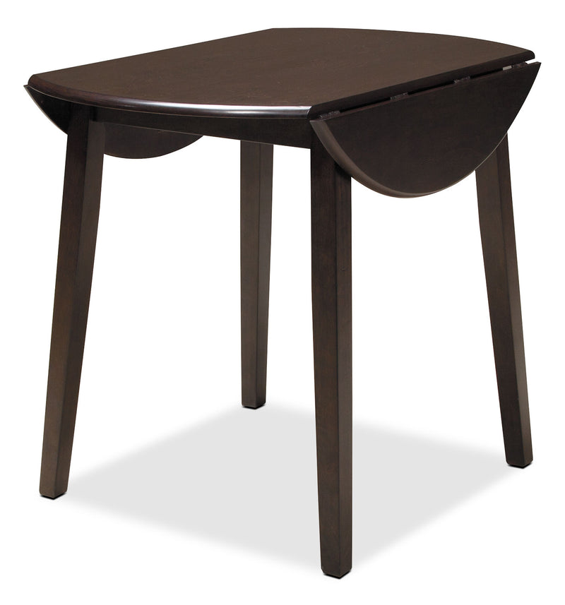 Hammis Drop-Leaf Dining Table - Contemporary style Dining Table in Dark Brown Birch Solids and Veneers