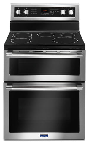 Maytag 6.7 Cu. Ft. Electric Range with Self-Clean and Double Oven - Fingerprint Resistant Stainless Steel - YMET8800FZ