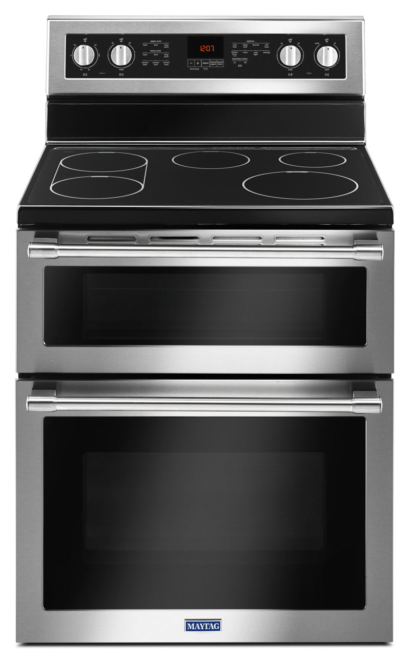 Maytag 6.7 Cu. Ft. Double Oven Electric Range with True Convection – YMET8800FZ - Electric Range in Stainless Steel