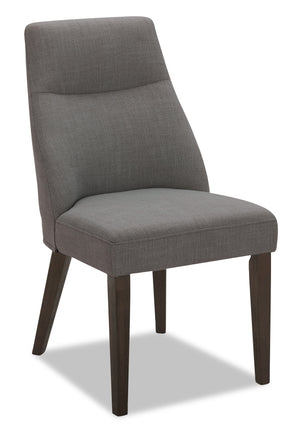 Gabi Dining Chair with Linen-Look Fabric - Charcoal