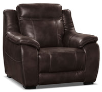 Novo Leather-Look Fabric Chair - Brown
