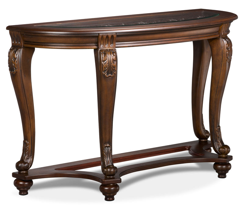 Valencia Sofa Table - Traditional style Sofa Table in Dark Brown Wood