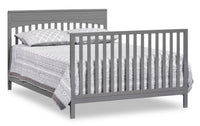 Harper 4-in-1 Convertible Baby Crib & Full Bed Set with Conversion Rail Kit - Dove Grey 