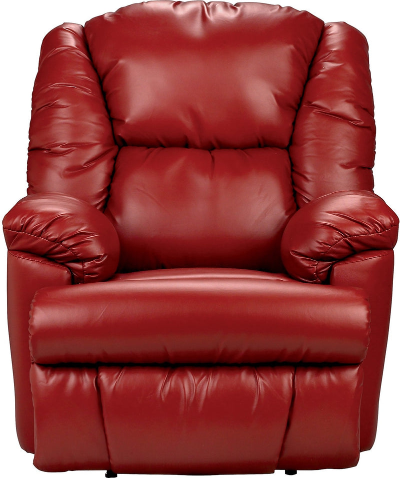 Bmaxx Bonded Leather Power Reclining Chair – Red - Contemporary style Chair in Red