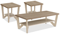 Arika 3-Piece Coffee and Two End Tables Package - Ivory