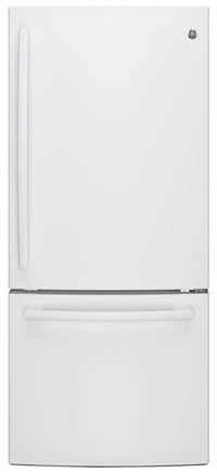 GE 20.9 Cu. Ft. Bottom-Freezer Refrigerator – GBE21AGKWW