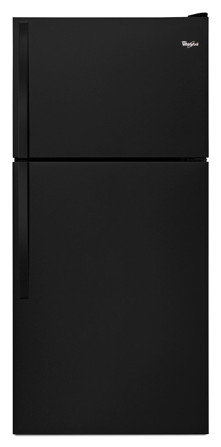 Whirlpool® 18.2 Cu. Ft. 30" Wide-Top Freezer Refrigerator – Black - Refrigerator in Black