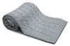 Cable Knit Throw - Grey