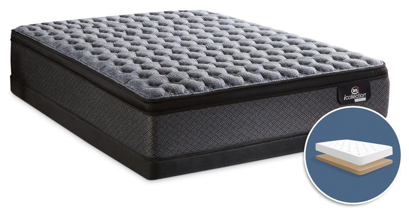 Serta® iCollection® Senna Firm Euro-Top Low-Profile Queen Mattress Set