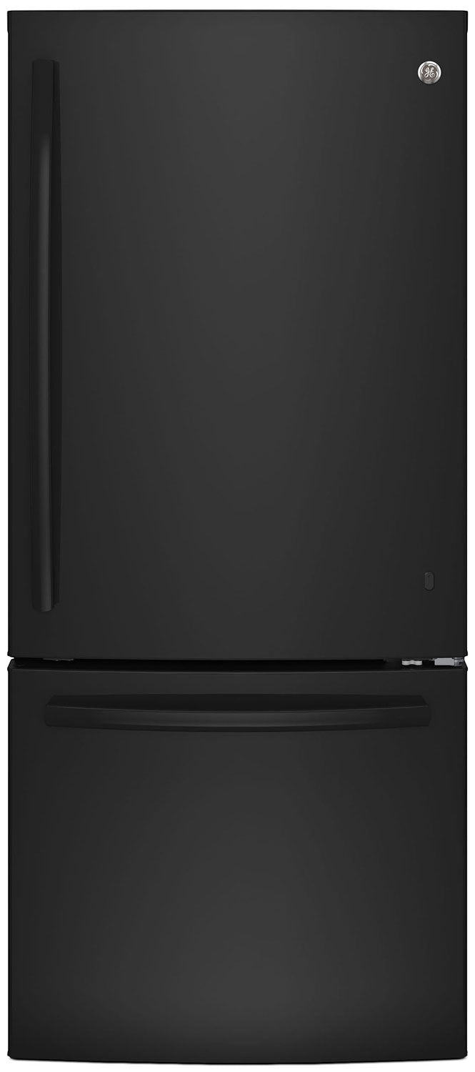 GE 20.9 Cu. Ft. Bottom-Freezer Refrigerator – GBE21AGKBB - Refrigerator in Black