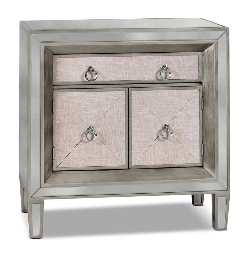Enna 32" Accent Cabinet - Glam style Accent Cabinet in Silver