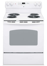 GE 5 Cu. Ft. Electric Range with Self Clean and Certified Sabbath Mode - White - JCBP240DMWW 