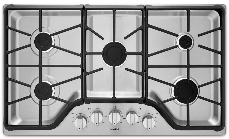 Maytag 36" Gas Cooktop – MGC7536DS - Gas Cooktop in Stainless Steel