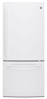 GE 20.9 Cu. Ft. Bottom-Freezer Refrigerator – GDE21DGKWW