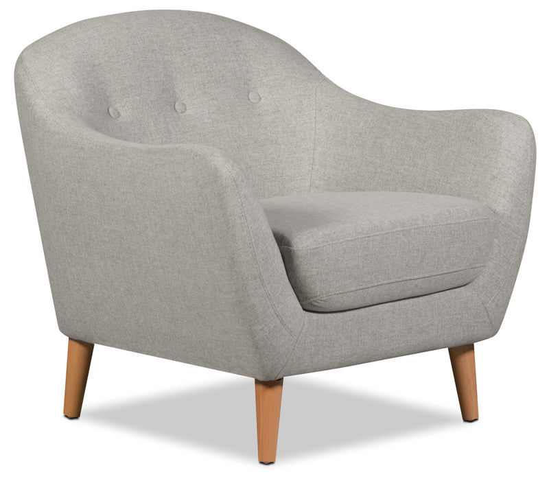 Calla Linen-Look Fabric Chair – Light Grey - Modern style Chair in Light Grey
