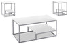 Jules 3-Piece Coffee and Two End Tables Package - White 