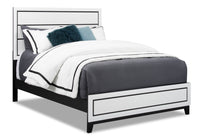 Kate Panel Bed with Headboard & Frame, White - King Size 