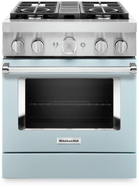 KitchenAid 4.1 Cu. Ft. Smart Gas Range with Self-Clean - Miami Blue - KFGC500JMB 