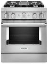 KitchenAid 4.1 Cu. Ft. Smart Dual Fuel Range with Self-Clean - Stainless Steel - KFDC500JSS