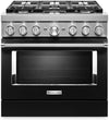 KitchenAid 5.1 Cu. Ft. Smart Dual Fuel Range with Self-Clean - Imperial Black - KFDC506JBK