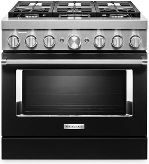 KitchenAid 36'' Smart Commercial-Style Dual Fuel Range - KFDC506JBK