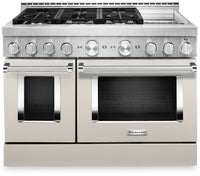 KitchenAid 6.3 Cu. Ft. Smart Gas Range with Self-Clean - Milkshake - KFGC558JMH 