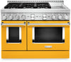 KitchenAid 48'' Smart Commercial-Style Gas Range with Griddle - KFGC558JYP