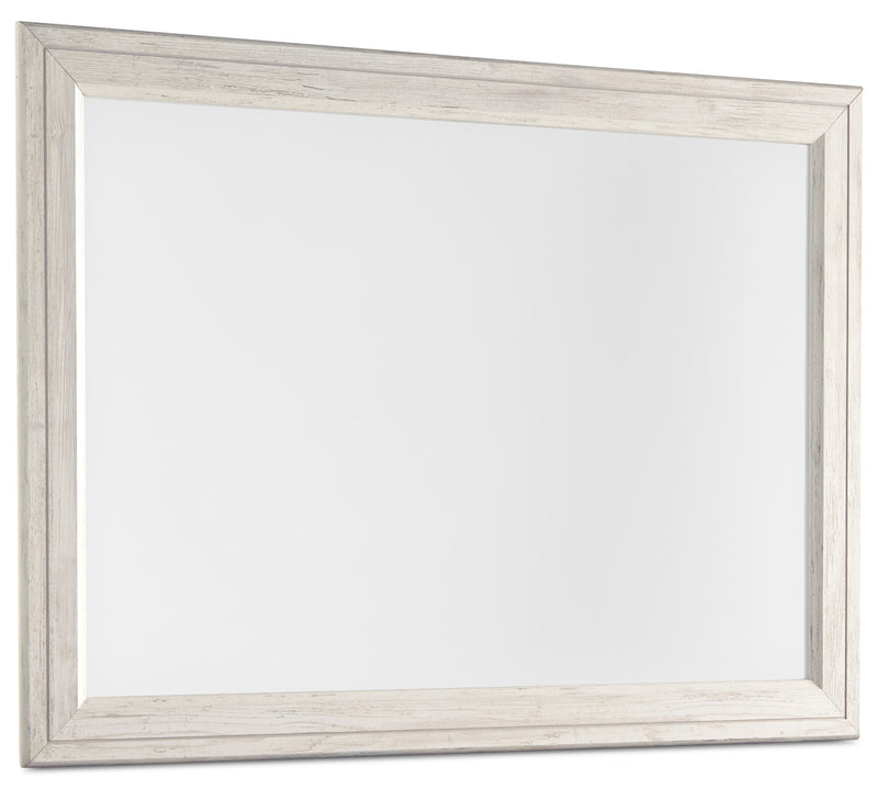 Willowton Mirror - Country style Mirror in White Engineered Wood and Laminate Veneers