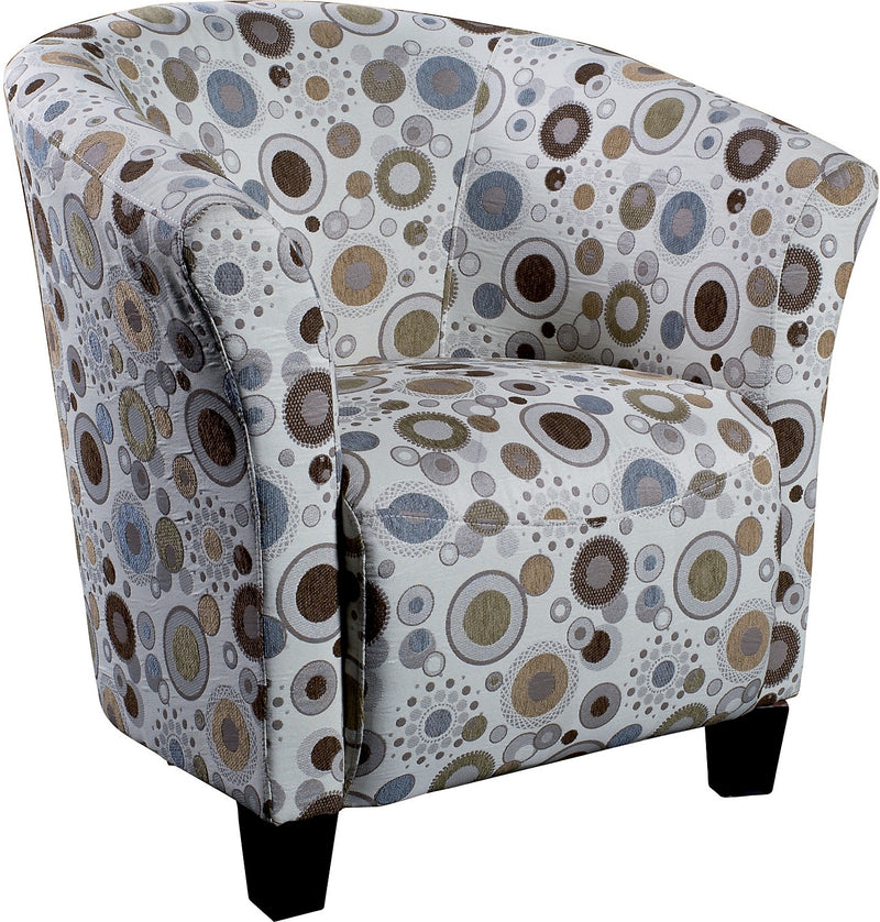 Sundial Accent Fabric Tub Chair - Modern style Accent Chair in Patterned