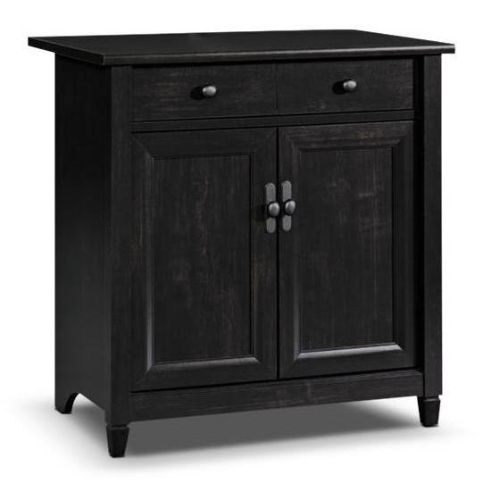 Edge Water Storage Cabinet - Estate Black - Contemporary style Accent Cabinet in Black Wood