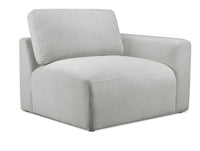 Lotus Chenille Right-Facing Chair - Linen 