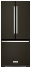 KitchenAid 30\" 22 Cu. Ft. French-Door Refrigerator - Black Stainless Steel with PrintShield™ Finish - KRFF300EBS