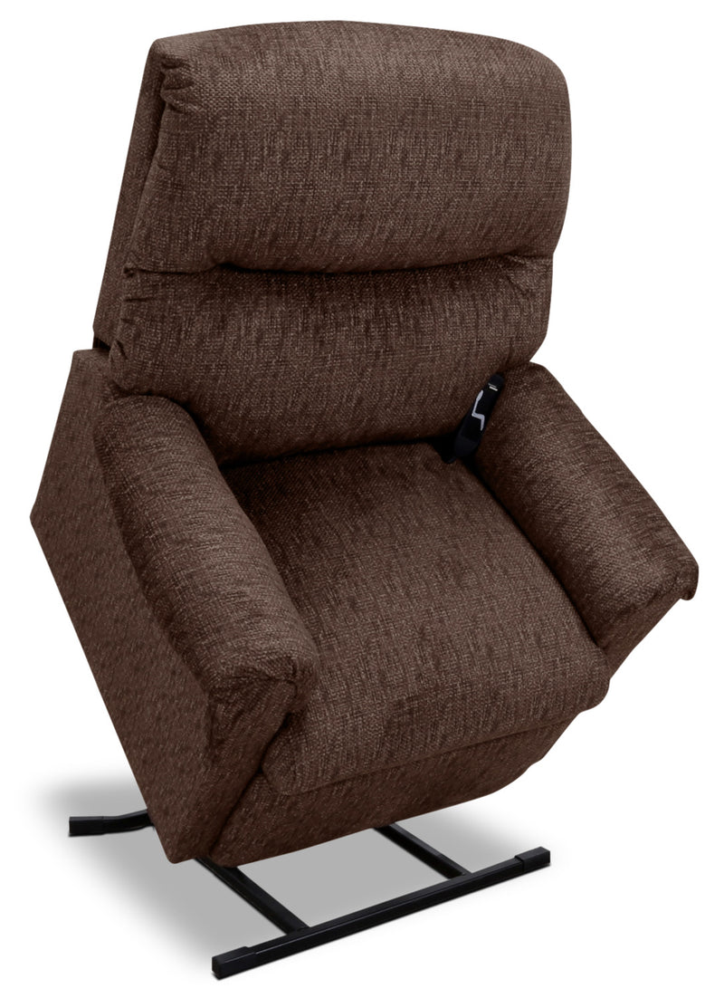 481 Textured Chenille 3-Position Power Lift Chair – Sepia - Contemporary style Chair in Brown