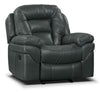 Leo Leath-Aire® Fabric Rocker Recliner - Grey