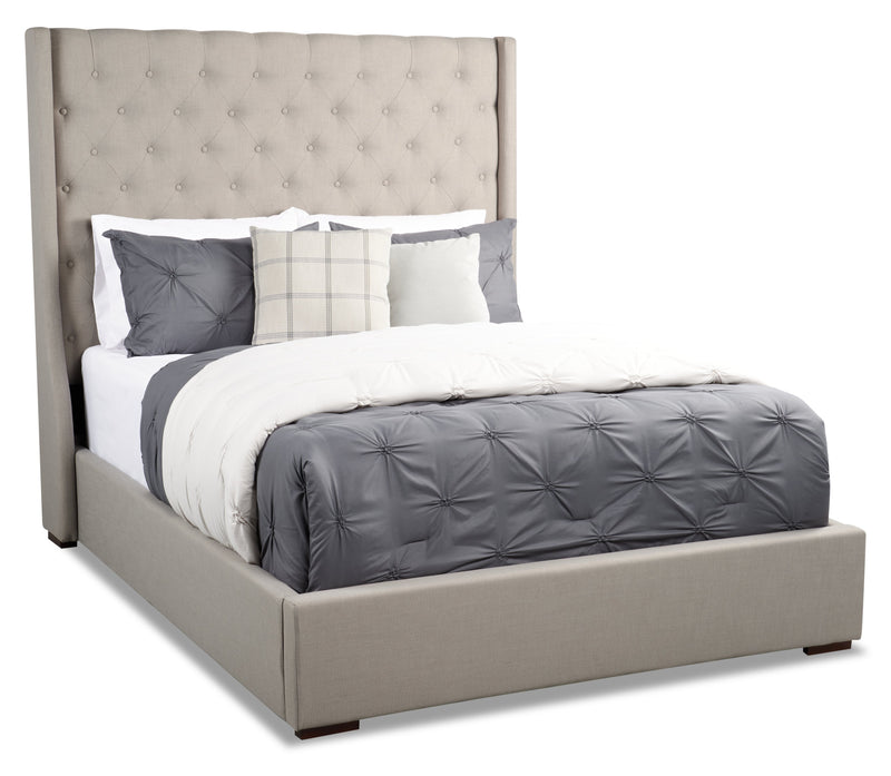 Madrid Queen Bed - Taupe