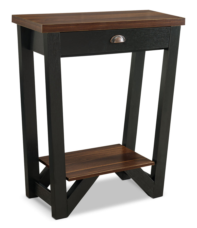 Arika Console Table – Black - Contemporary style Hall Table in Dark Brown Wood