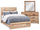 Mojave 5pc Bedroom Set with Bed, Dresser & Mirror, Rustic, Brown - Full Size