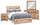 Mojave 6pc Bedroom Set with Bed, Dresser, Mirror & Nightstand, Rustic, Brown - King Size