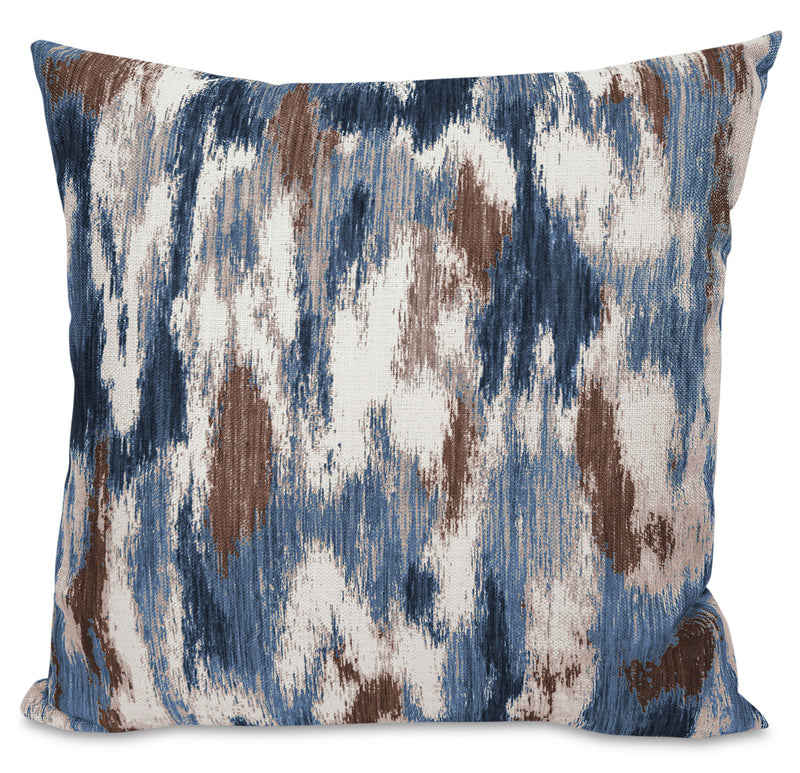Rain Accent Pillow – Blue, Yellow and Ivory
