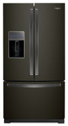 Whirlpool 27 Cu. Ft. French-Door Refrigerator in Fingerprint-Resistant Black Stainless – WRF757SDHV