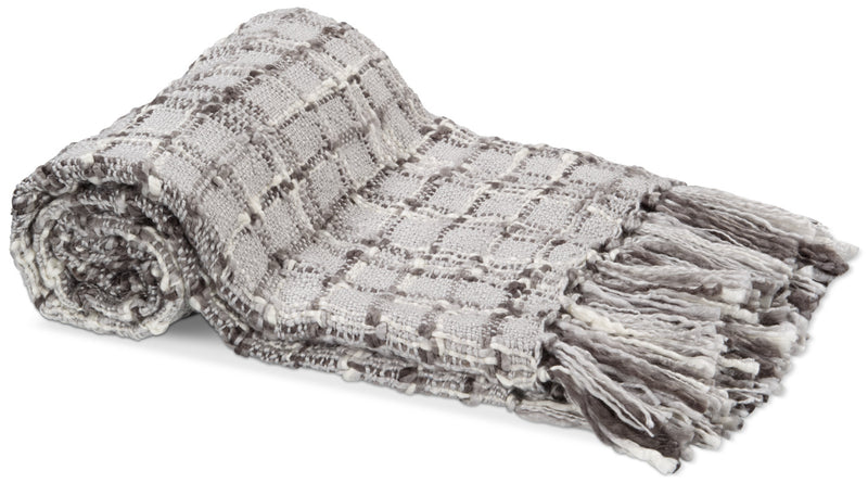 Dana Knit Throw – Grey - Grey Throw Blanket