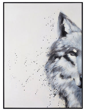 Framed Wolf Canvas - 30” x 40”