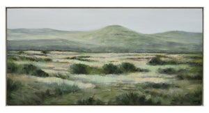 Framed Green Meadow Canvas - 60” x 30” 