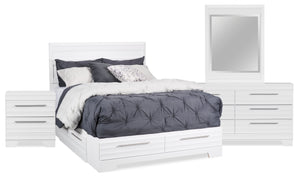 Olivia 6-Piece Queen Storage Bedroom Package - White