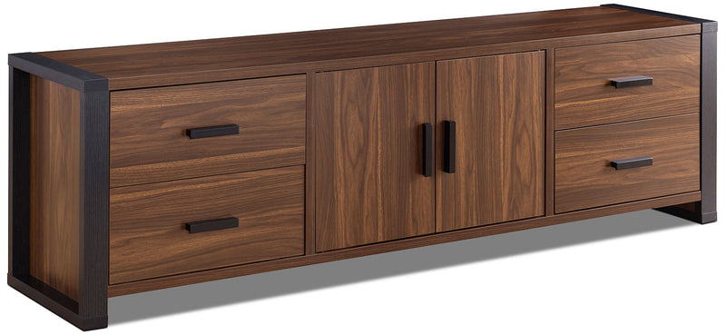 Ashton 70" TV Stand - Contemporary style TV Stand in Dark Brown Wood