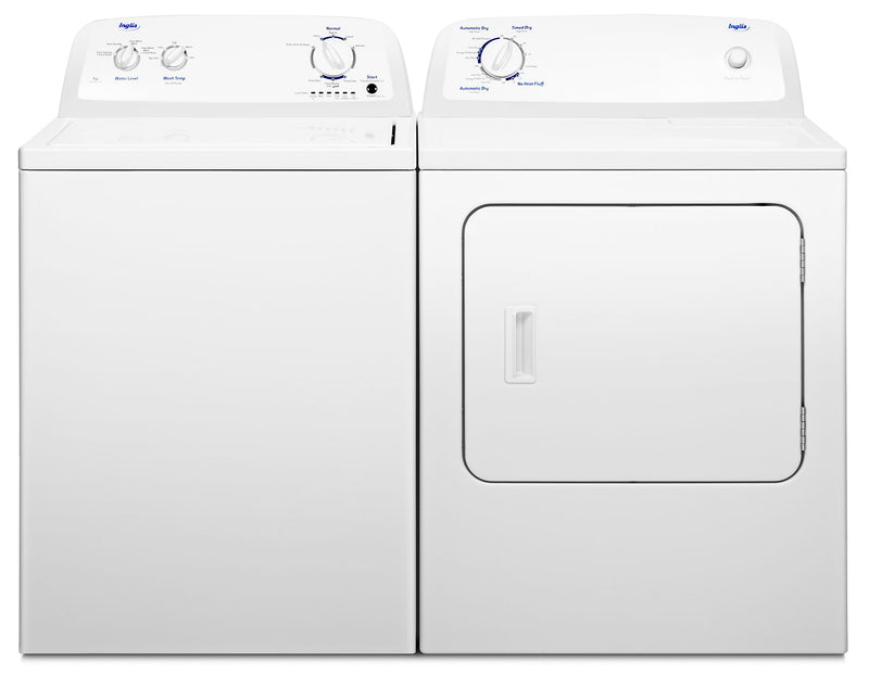 Inglis 4.0 Cu. Ft. Top-Load Washer and 6.5 Cu. Ft. Electric Dryer – White - Laundry Set in White