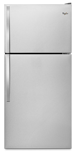 Whirlpool® 18.2 Cu. Ft. Top-Mount Refrigerator with Flexi-Slide™ Bin – Stainless Steel
