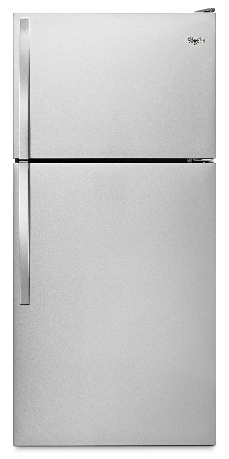 Whirlpool® 18.2 Cu. Ft. Top-Mount Refrigerator with Flexi-Slide™ Bin – Stainless Steel - Refrigerator in Stainless Steel